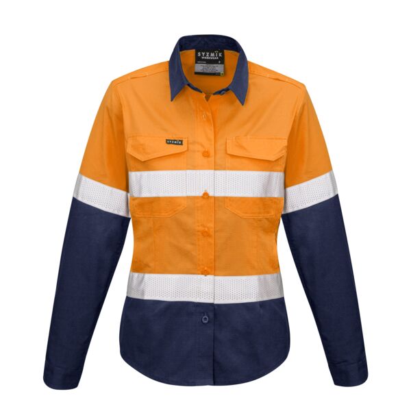 Womens Rugged Cooling Hi Vis Taped Long Sleeve Shirt Thumbnail