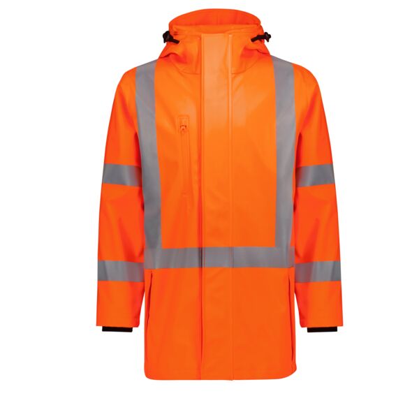 Mens Hi Vis X Back Heavy Duty Waterproof Jacket Thumbnail