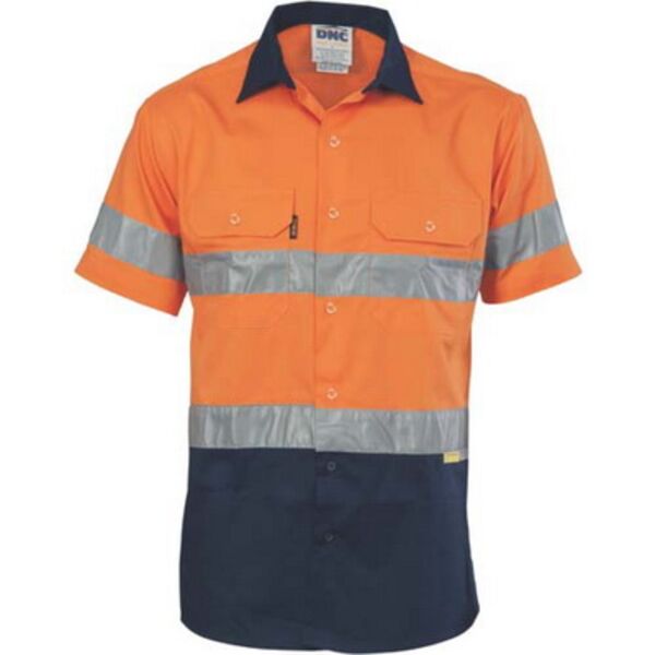 HiVis Two Tone Cotton Shirt with 3M 8910 R/Tape 3833 Thumbnail